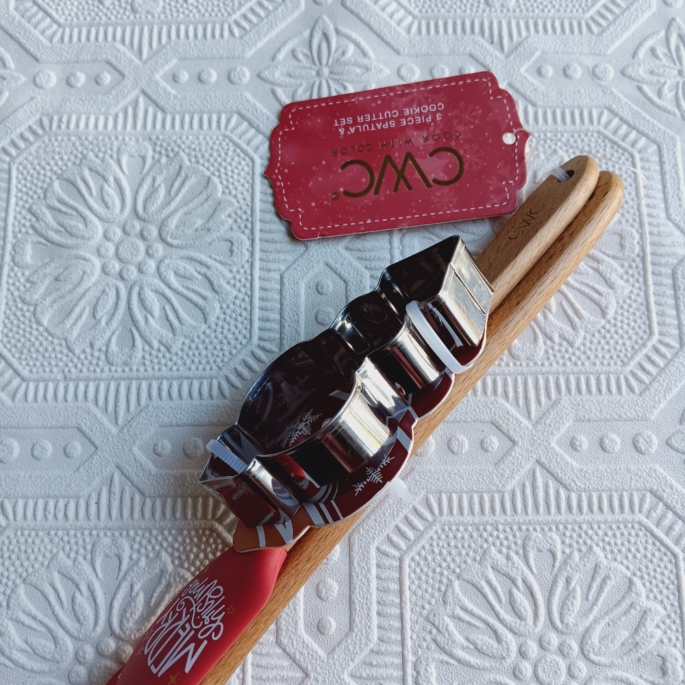 CWC Spatula & Cookie Cutter Set 3 pc - Picture 2 of 11